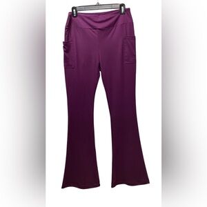 Julia Rose Flare leggings. Burgundy/maroon. Size TC